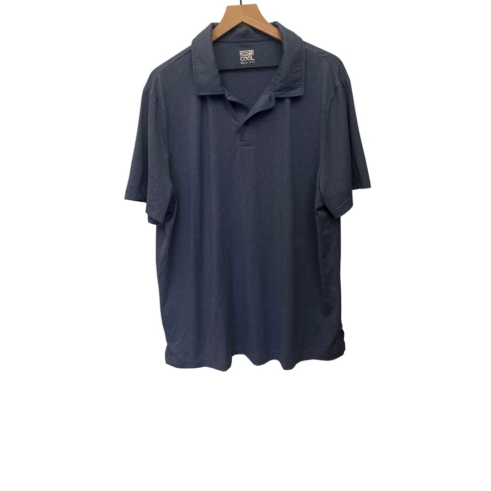 32 Degrees Cool Mens XXL Polo Shirt Short Sleeve Blue Casual‎